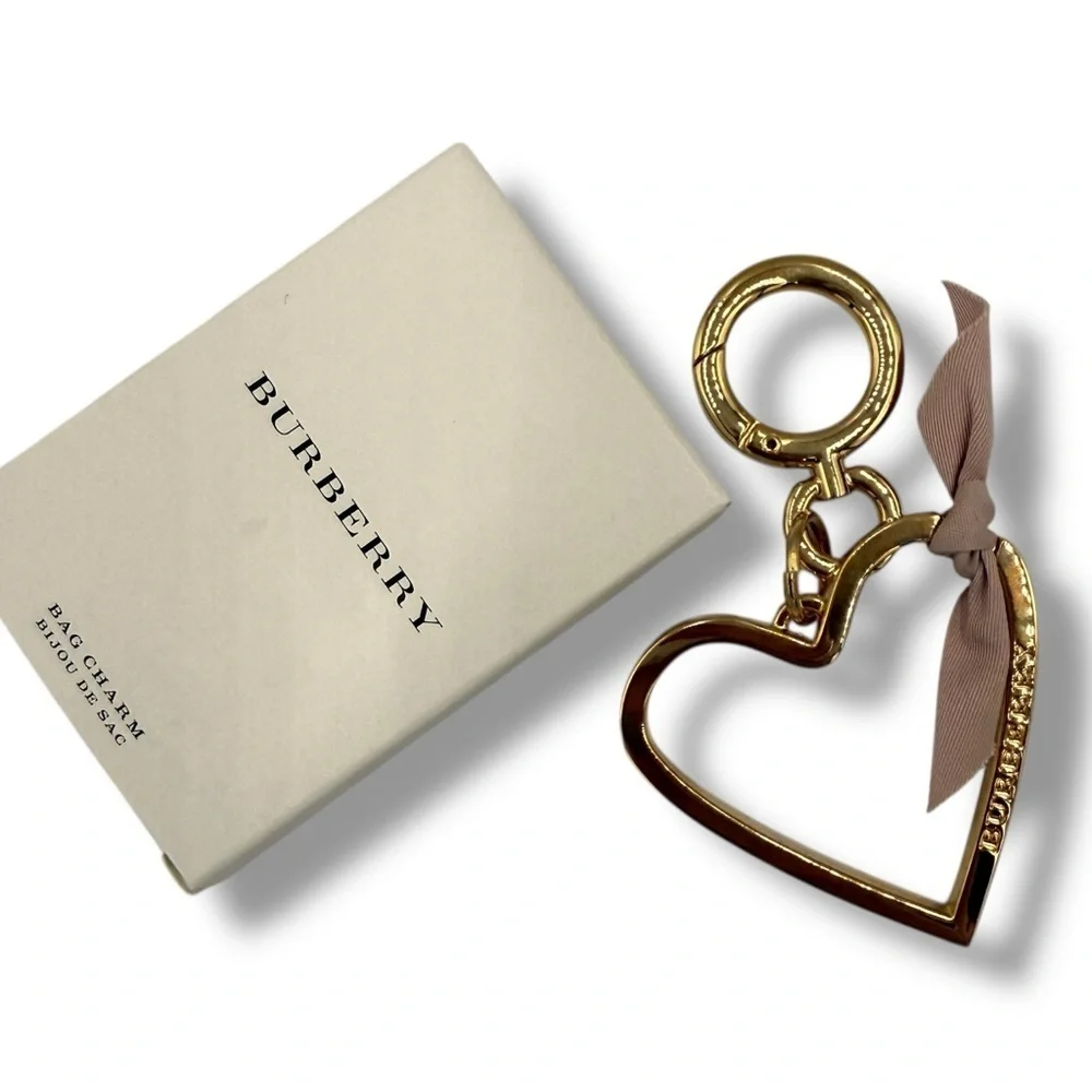 Burberry Heart Bag Charm – Gold Tone